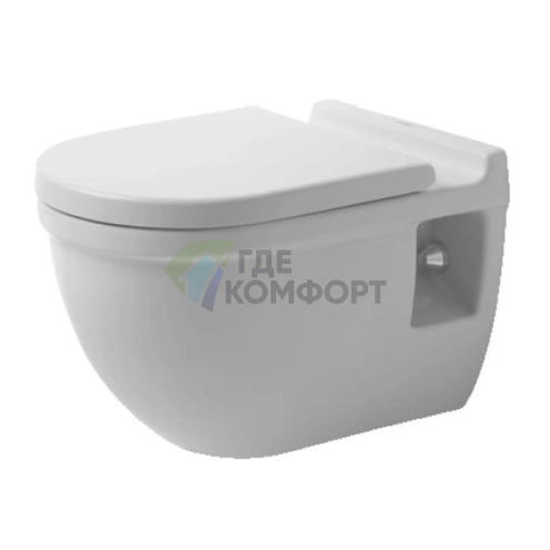 Подвесной унитаз Duravit Starck 3 Comfort с вертикальным смывом (2215090000) - фото 1