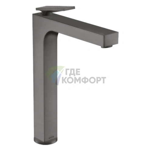 Смеситель для раковины AX Citterio 280 с термостатом и независимым сливом, цвет шлифованный черный хром (39151340) - фото 1