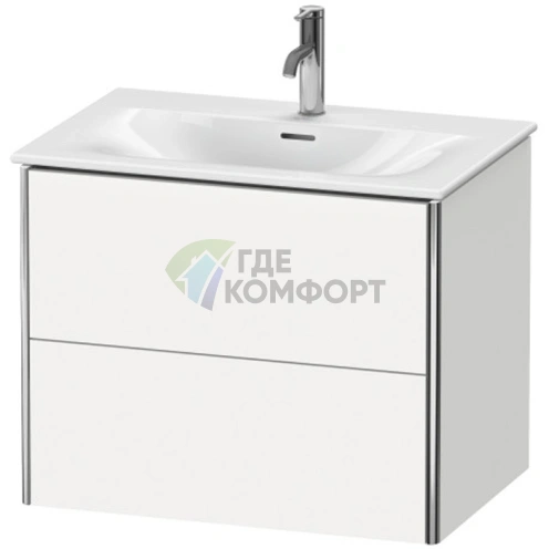 Тумба подвесная Duravit XSquare 234473 с двумя ящиками, 560×710×478 мм, цвет White High Gloss (XS432302222) - фото 1
