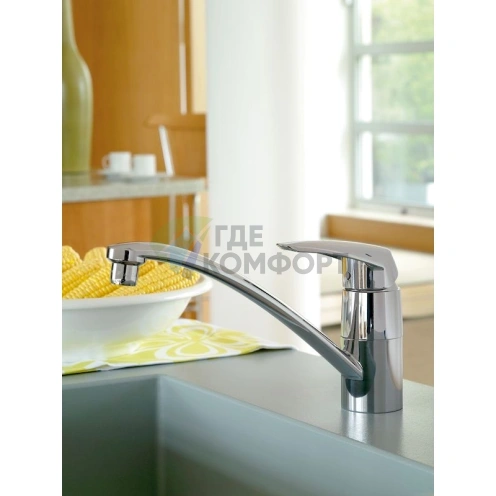 Смеситель для кухни Grohe Eurodisc 33770001 – стиль и функциональность - фото 2