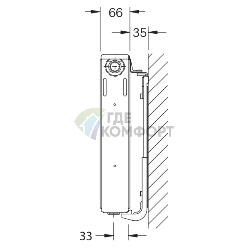 Радиатор стальной панельный Buderus Logatrend VK-Profil 21 500 600 - фото 3