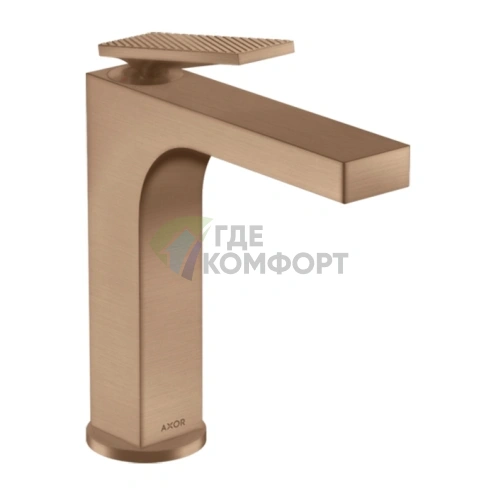 Смеситель для раковины AX Citterio 160 в текстуре шлифованного красного золота (39071310) - фото 1
