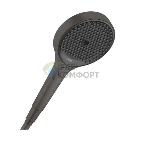 Ручной душ HG Rainfinity 130 3jet с EcoSmart в шлифованном черном хроме (26865340) - фото 1