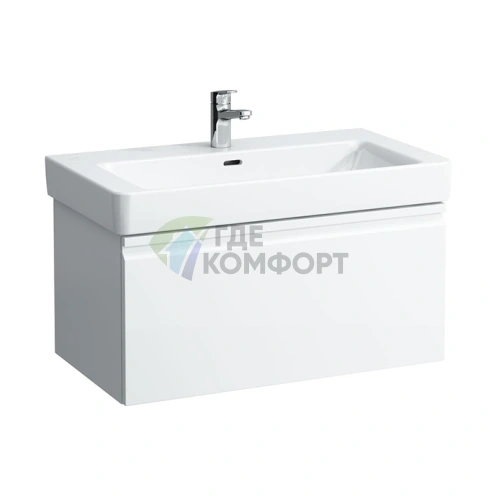 Тумба под раковину LAUFEN PRO S: подвесная, с двумя ящиками и органайзером, белая матовая (4.8350.2.096.463.1) - фото 1