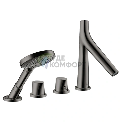 Смеситель для ванны AX Starck Organic в полированном черном хроме (12425330) - фото 1