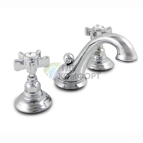 Смеситель для раковины Nicolazzi Dames Anglaises на 3 отверстия с донным клапаном, хром (1408CR18) - фото 1