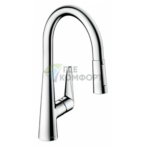 Кухонный смеситель Hansgrohe Talis M51 с вытяжным душем, хром (72813000) - фото 1