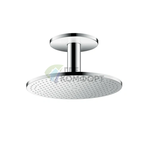 Верхний душ AX ShowerSolution 300 мм с 2 струями и держателем, потолочный монтаж, хром (35304000) - фото 1