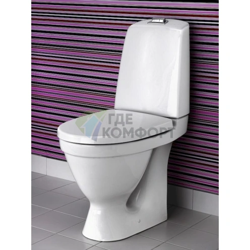 Унитаз-компакт Gustavsberg Nautic 5510 с жесткой крышкой - фото 2