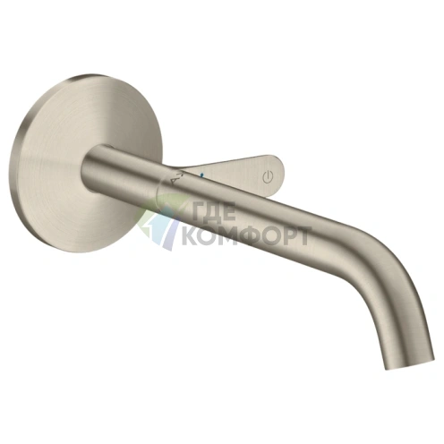 Настенный смеситель для раковины AX One Sel, шлифованный никель (48112820) - фото 1