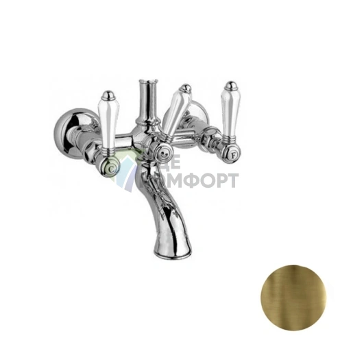 Смеситель для ванны Nicolazzi P.M.Blanc с переключателем душ/ванна и верхним подключением (1400BZ78) - фото 1