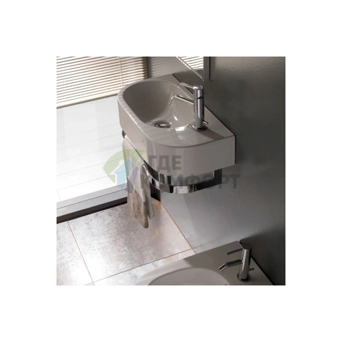 Подвесная раковина GLOBO Forty3 55x27 см белая без перелива - фото 1