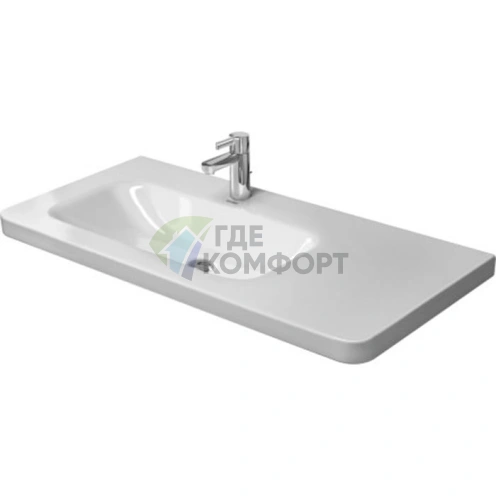 Раковина Duravit DuraStyle асимметричная без перелива с отверстием под смеситель (2325100041) - фото 1