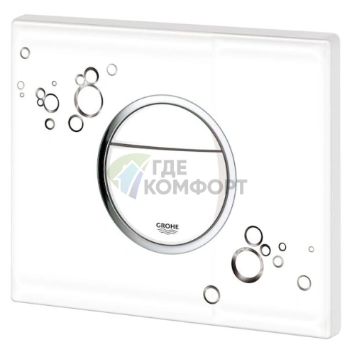 Кнопка смыва унитаза Grohe Nova Cosmopolitan 38847LI0 белая с черным - фото 6