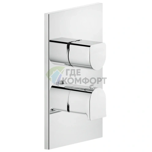 Термостатический смеситель для душа GESSI Rilievo встраиваемый, хром (59132#031) - фото 1