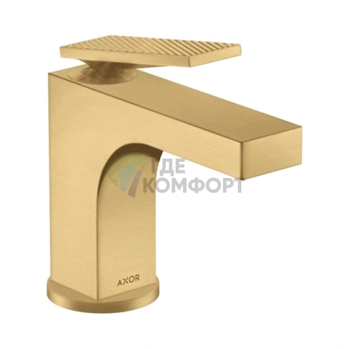 Смеситель для раковины AX Citterio 90 в цвете шлифованное золото (39001250) - фото 1