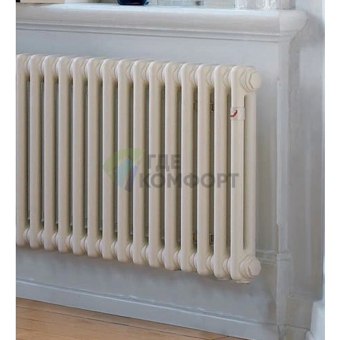 Трубчатый стальной радиатор Zehnder Charleston Z-2056/28 секций с боковым подключением N12 3/4 RAL 9016 - фото 4