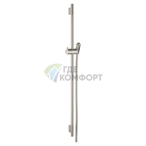 Душевая штанга HG UnicaS Puro 90 см, шлифованный никель (28631820) - фото 1