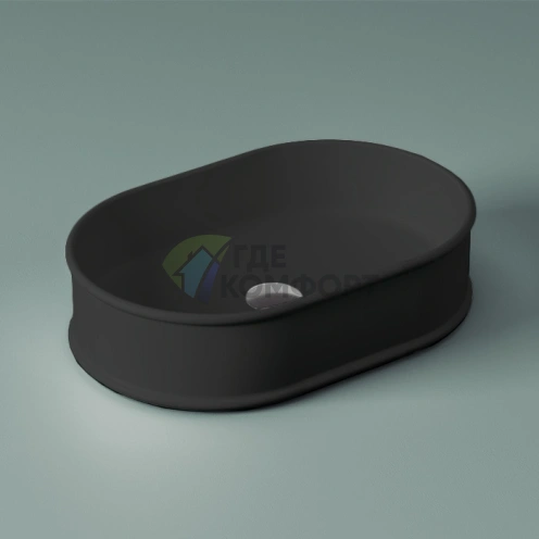 Раковина Artceram Atelier 60x40х15 см накладная, черная (ATL002 17 00) - фото 1