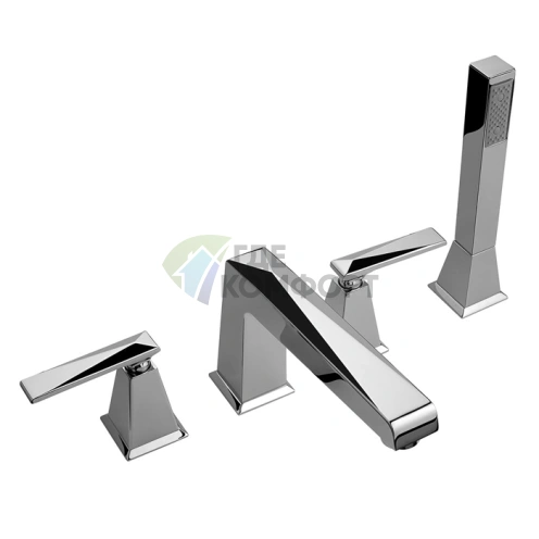 Смеситель для ванны Nicolazzi Vincent с переключателем и ручным душем, хром (1004CR28) - фото 1