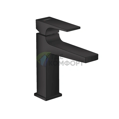 Смеситель для раковины Hansgrohe Metropol 110, черный матовый, с донным клапаном (32507670) - фото 1