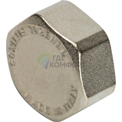 Заглушка STOUT ВР 3/4 внутренняя резьба никелированная - фото 3