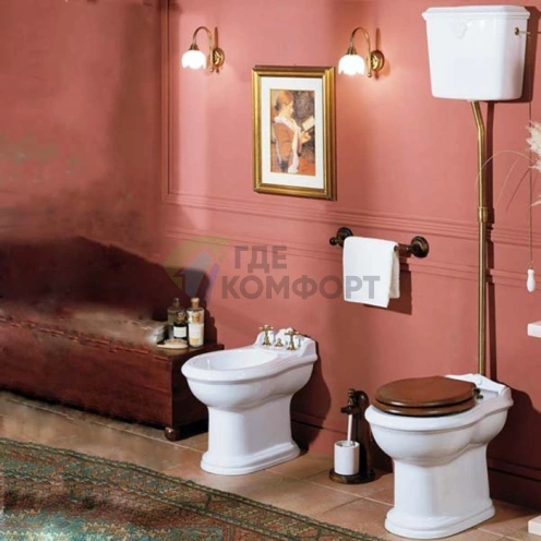 Навесной унитазный бачок AZZURRA JUBILAEUM высокий, белый, с крышкой (JUB400/C bi)) - фото 1