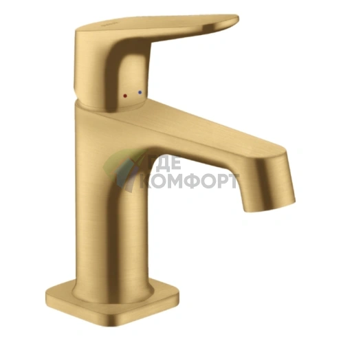 Смеситель для раковины AX Citterio M в элегантном шлифованном золоте (34016250) - фото 1