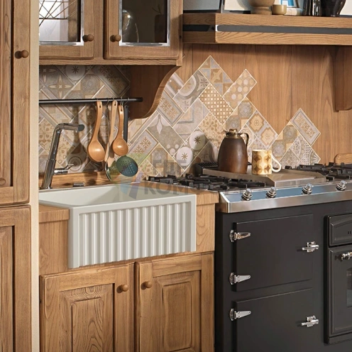 Раковина Kerasan Hannah Hampshire кухонная 800x470x220 мм без отв под смеситель цвет белый - фото 1