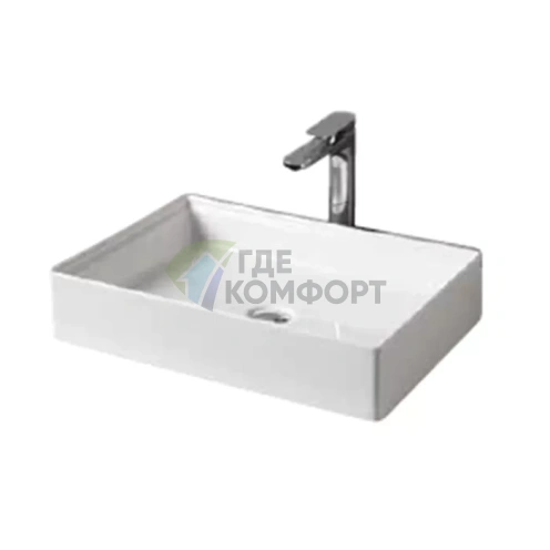 Накладная раковина Artceram SCALINO 38x55 см без отверстий, белая - фото 1