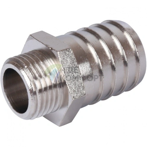 Штуцер НР 1/2x25, никелированный Stout - фото 3
