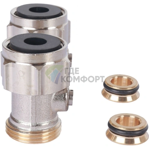 Узел нижнего подключения радиатора 3/4 НР x 3/4 НГ, прямой Multiflex F Oventrop - фото 6