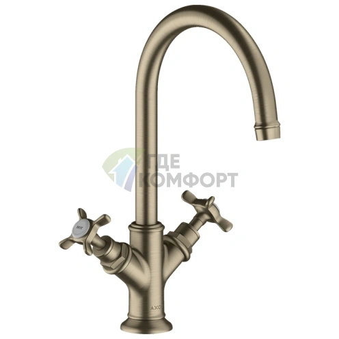 Смеситель для раковины AX Montreux 210 мм, шлифованный никель (16506820) - фото 1