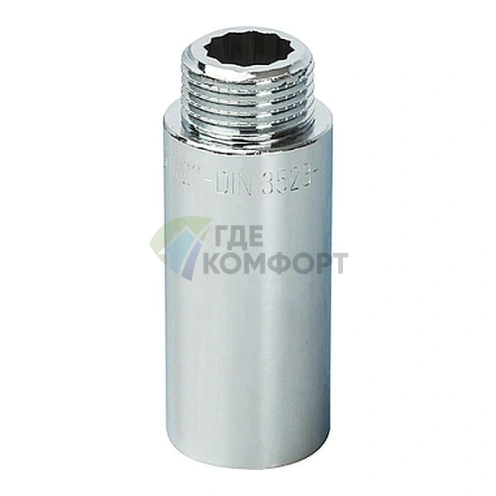 Удлинитель STOUT латунный 1/2 x 55 хромированный - фото 1