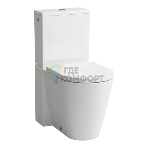 Унитаз-моноблок Laufen Kartell комбинированный безободковый белый (8.2433.7.000.000.1) - фото 1