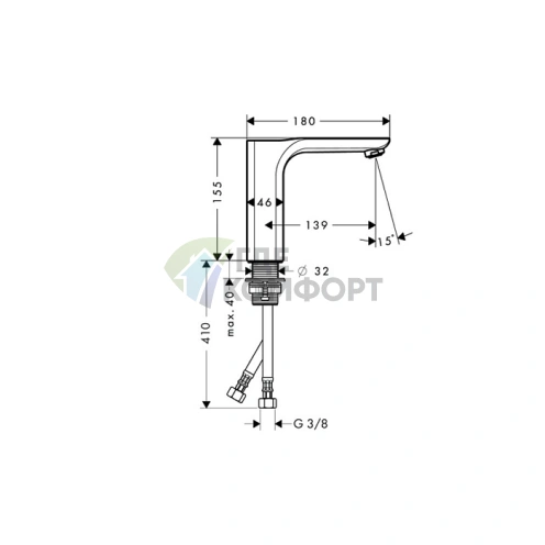 Смеситель для раковины AX Urquiola цвет сталь (11021800) - фото 2