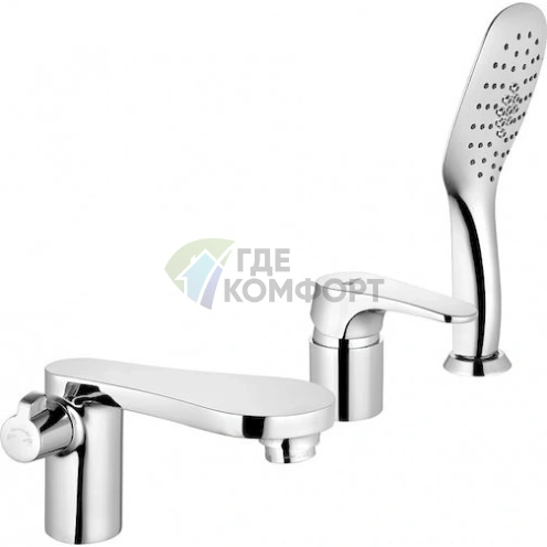 Смеситель для ванны Lemark Shift LM4347C с установкой на борт - фото 1