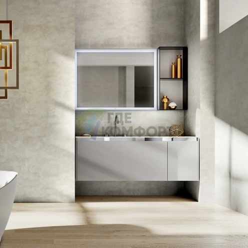 Подвесная тумба OASIS EDEN 36х52х50 см с ящиками, цвет Cemento глянцевый (0ED5350352 G204/CR+0ED850FIN2DX G204) - фото 1