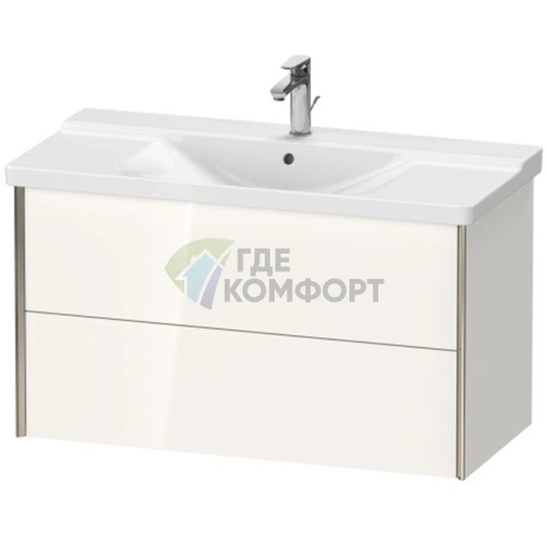 Подвесная тумба Duravit XViu белая глянцевая 565x1010x469 мм с двумя ящиками (XV41170B122) - фото 1