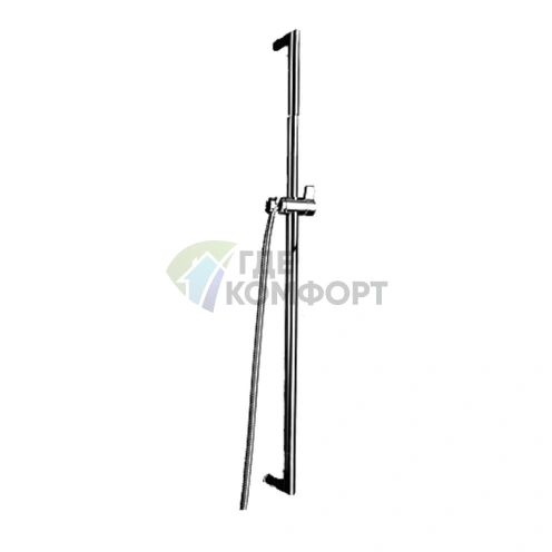 Душевая штанга Fantini без лейки, шланг 150 см, хром (86 02 9247) - фото 1