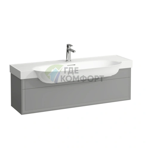 Подвесная тумба Laufen New Classic 1180 мм с ящиком, серый цвет (4.0605.1.085.627.1) - фото 1