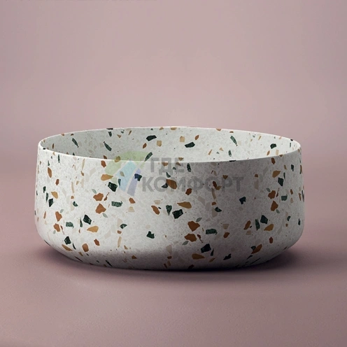 Раковина настольная Artceram Cognac 42 см в цвете light terrazzo (COL001 89 00) - фото 1