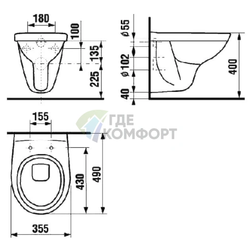 Подвесной унитаз Jika Lyra 2137.2 укороченный: Компактное решение для современной ванной - фото 3