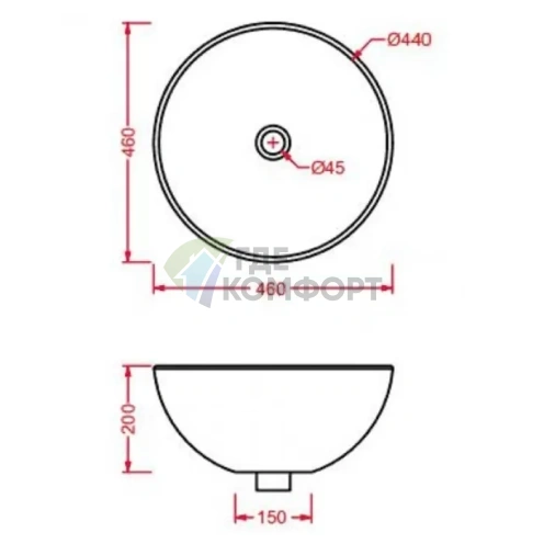 Накладная раковина ARTceram LA CIOTOLA 46 см без отверстий, белая - фото 2