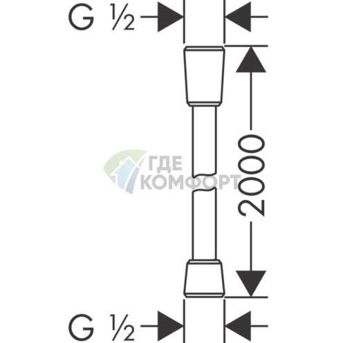 Душевой шланг HG Comfortflex 2 м хром: премиальный комфорт и гибкость (28169000) - фото 2