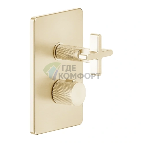 GESSI INCISO: Встраиваемый термостатический смеситель для 3 источников воды, золото (58236#246) - фото 1