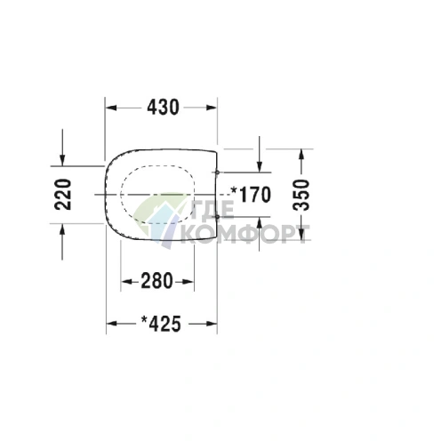 Сиденье для унитаза Duravit D-CODE без микролифта, белое (67310000) - фото 2