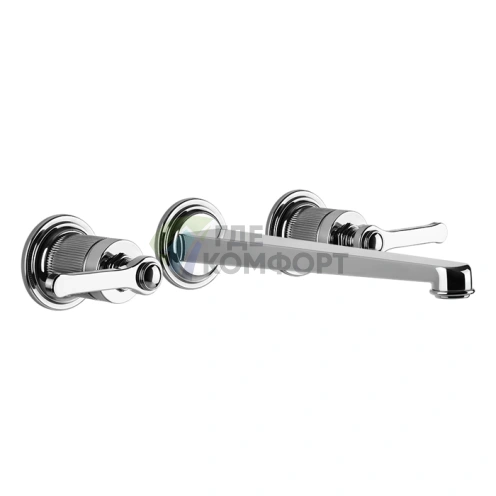 Настенный смеситель GESSI VENTI20 для раковины с двумя вентилями (хром) (65090#031) - фото 1