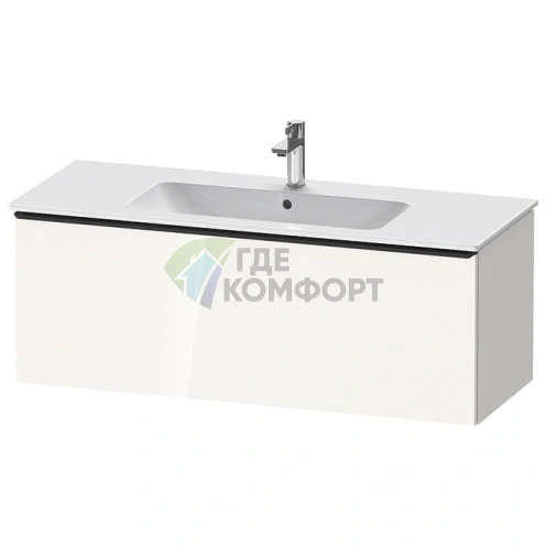Тумбочка подвесная Duravit D-Neo 440x1210x462 мм с 1 ящиком, белая высокоглянцевая (DE426402222) - фото 1