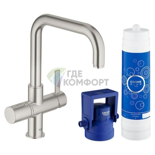 Смеситель Grohe Blue Pure 31299DC1 для кухни с системой фильтрации воды - фото 1